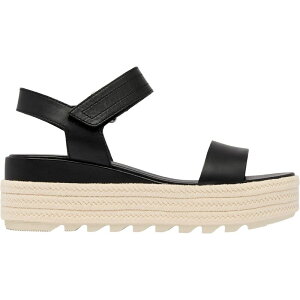 �\���� ���f�B�[�X �V���[�Y �T���_�� SOREL Cameron Flatform Sandal - Women's Black/Chalk �`���[�N
