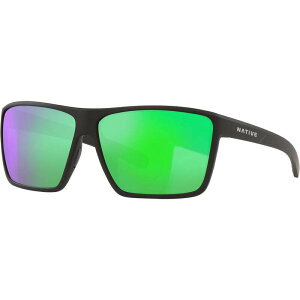 lCeBuACEFA fB[X ANZT[ TOXEACEFA Native Eyewear Wells XL Polarized Sunglasses Matte Black/Green Reflex ubN