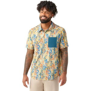 yz X}[gE[ Y Vc gbvX Printed Short-Sleeve Button Down Shirt - Men's Almond Meadow Print