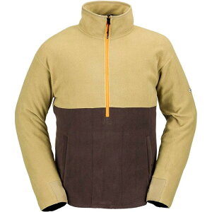 �{���R�� �����Y �A�E�^�[ �W���P�b�g�E�u���]�� �t���[�X �W���P�b�g Volcom Polar Fleece Hooded 1/2-Zip Jacket - Men's Dark Khaki �J�[�L