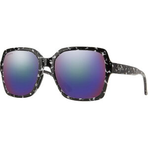 X~X fB[X ANZT[ TOXEACEFA Smith Flare ChromaPop Polarized Sunglasses - Women's Black Marble/ChromaPop Polarized Violet Mirror ubN