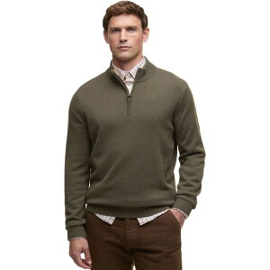 ouA[ Y AE^[ jbgEZ[^[ jbg Barbour Kelson 1/2-Zip Knitted Jumper - Men's Olive I[u