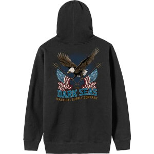 �_�[�N�V�[�Y �����Y �A�E�^�[ �p�[�J�[�E�X�E�F�b�g �t���[�X �p�[�J�[ Dark Seas Unified Fleece Hoodie - Men's Black �u���b�N