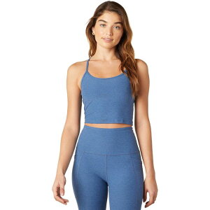 �r�����h���K ���f�B�[�X �g�b�v�X T�V���c �N���b�v�h Beyond Yoga Spacedye Slim Racerback Cropped Tank Top - Women's Washed Denim �f�j��
