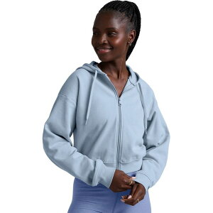 �r�����h���K ���f�B�[�X �A�E�^�[ �W���P�b�g�E�u���]�� �t���[�X �p�[�J�[ Beyond Yoga Luxefleece Fresh Zip Up Hoodie - Women's Blue Zen �u���[