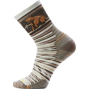 �X�}�[�g�E�[�� �����Y �A���_�[�E�F�A �C�� Smartwool Hike Targeted Cushion Bear Stripe Mid Crew Sock - Men's Ash �A�b�V��