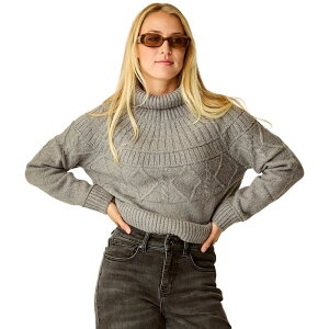 �J�[�u�f�U�C�� ���f�B�[�X �A�E�^�[ �j�b�g�E�Z�[�^�[ �^�[�g���l�b�N Carve Designs Neve Cable Turtleneck - Women's Pewter Heather �w�U�[