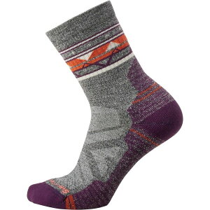 �X�}�[�g�E�[�� ���f�B�[�X �A���_�[�E�F�A �C�� �O���t�B�b�N Smartwool Performance Hike Lt Cushion Ethno Graphic Mid Crew - Women's Ash/Charcoal �`���R�[��