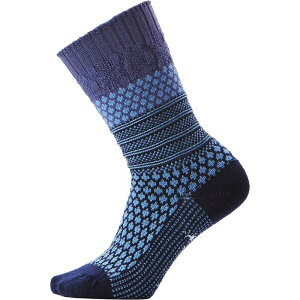 �X�}�[�g�E�[�� ���f�B�[�X �A���_�[�E�F�A �C�� Smartwool Everyday Popcorn Cable Crew Sock - Women's Serene Blue �u���[