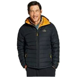 GGr[ Y AE^[ WPbgEu] t[fbhWPbg _E WPbg L.L.Bean Bean's Regular Down Hooded Jacket - Men's Black ubN