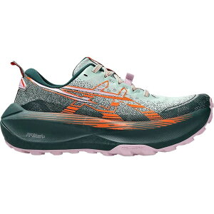 AVbNX fB[X V[Y Xj[J[ Asics Trabuco Max 4 Trail Running Shoe - Women's Cold Moss/Nova Orange IW