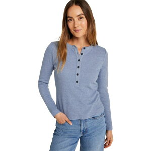 �G���G���r�[�� ���f�B�[�X �g�b�v�X T�V���c L.L.Bean Signature Premium Thermal LS Regular Henley Shirt - Women's Indigo Heather �w�U�[