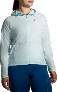 �u���b�N�X ���f�B�[�X �A�E�^�[ �W���P�b�g�E�u���]�� Brooks Women's Canopy Weatherproof Running Jacket Ice Blue �u���[