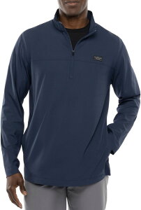 �g���r�X�}�q���[ �����Y �A�E�^�[ �p�[�J�[�E�X�E�F�b�g �W���P�b�g TravisMathew Men's Wanderlust 1/4 Zip Jacket Mood Indigo �C���f�B�S