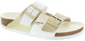 【送料無料】 ビルケンシュトック レディース サンダル シューズ Birkenstock Women's Arizona Split Sandals White/Gold
