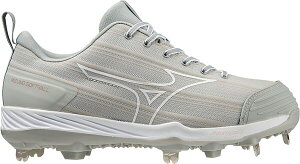 ~Ym fB[X V[Y Xj[J[ Mizuno Women'sweep 6 Metal Fastpitch Softball Cleats Grey/White zCg