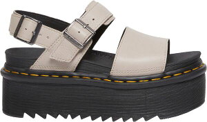 yz hN^[}[` fB[X T_ V[Y Dr. Martens Women's Voss Quad Pisa Leather Platform Sandals Vintage Taupe Pisa