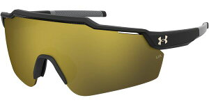 yz A_[A[}[ Y TOXEACEFA ANZT[ Under Armour Unisex UA Level Up Sunglasses Matte Black/Gold Mirror