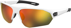 yz A_[A[}[ Y TOXEACEFA ANZT[ Under Armour Adult TUNED Playmaker Sunglasses White/Orange