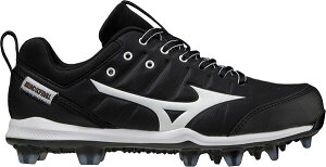 ~Ym fB[X V[Y Xj[J[ Mizuno Women's 9-Spike Advanced Finch Elite 5 TPU Softball Cleats Black/White zCg