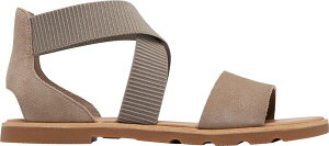 �\���� ���f�B�[�X �V���[�Y �T���_�� SOREL Women's Ella III Flat Sandals Ash Brown/Gum 2 �A�b�V��