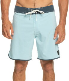 【送料無料】 クイックシルバー メンズ ハーフパンツ・ショーツ 水着 Quiksilver Men's Original Scallop 18" Boardshorts Sky Blue