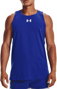 yz A_[A[}[ Y Vc gbvX Under Armour Men's Baseline Cotton Tank Top Royal/White