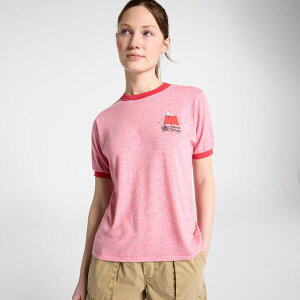 �A���p�C���f�U�C�� ���f�B�[�X �g�b�v�X T�V���c Alpine Design Women's Hike Short Sleeve Peanuts T-Shirt Red Heather �w�U�[