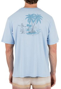 �n�[���[ �����Y �g�b�v�X �V���c Hurley Men's Mahalo Short Sleeve Shirt Eifel Blue �u���[