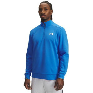 A_[A[}[ Y AE^[ p[J[EXEFbg t[X Under Armour Men's Armour Fleece 1/4 Zipullover Blue Atlantis/White zCg