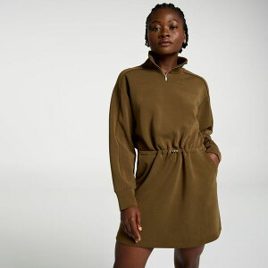 �L�����[ ���f�B�[�X �g�b�v�X �����s�[�X CALIA Women'sandwash 1/4 Zip Dress Darkhaki Olive �I���[�u