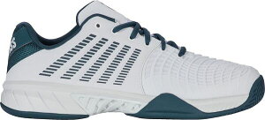 yz P[XCX Y Xj[J[ V[Y K-Swiss Men's Express Light 3 Tennis Shoes White/Teal
