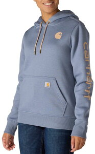 yz J[n[g fB[X p[J[EXEFbg t[fB[ AE^[ Carhartt Women's Clarksburg Graphic Sleeve Hoodie Light Fade Nvy/Lt Tpe Htr