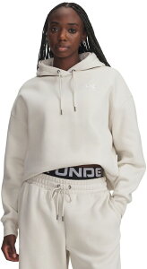 A_[A[}[ fB[X AE^[ p[J[EXEFbg t[X Under Armour Women's Icon Fleece Oversized Hoodie Summit White zCg
