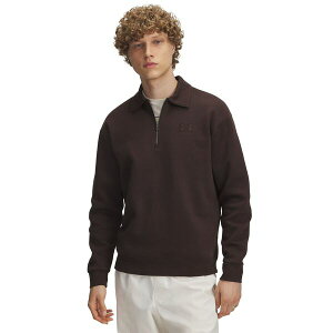 A_[A[}[ Y AE^[ p[J[EXEFbg Vc t[X Under Armour Men's Icon Fleece Collared 1/4 Zip Sweatshirt Kona Brown/Black ubN