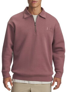 A_[A[}[ Y AE^[ p[J[EXEFbg Vc t[X Under Armour Men's Icon Fleece Collared 1/4 Zip Sweatshirt Maroon Mist }[