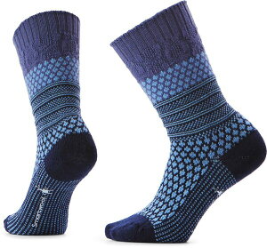 �X�}�[�g�E�[�� ���f�B�[�X �A���_�[�E�F�A �C�� Smartwool Women's Everyday Popcorn Cable Crew Sockserene Blue �u���[