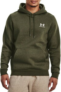 A_[A[}[ Y AE^[ p[J[EXEFbg t[X Under Armour Men's Icon Fleece Hoodie Marine Od Green/White zCg