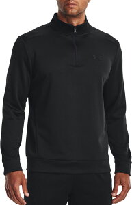 A_[A[}[ Y AE^[ p[J[EXEFbg t[X Under Armour Men's Armour Fleece 1/4 Zipullover Black ubN