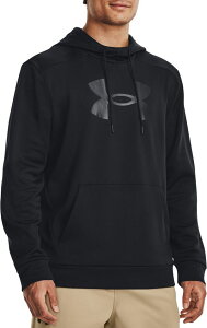 A_[A[}[ Y AE^[ p[J[EXEFbg S t[X Under Armour Men's Armour Fleece Big Logo Hoodie Black ubN