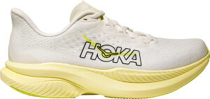 �z�J�I�l�I�l ���f�B�[�X �V���[�Y �X�j�[�J�[ HOKA Women's Mach 6 Running Shoes White/Citrus �z���C�g