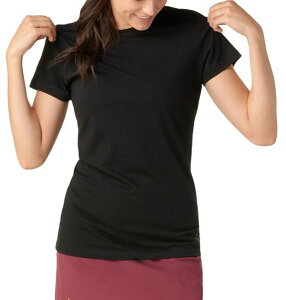 yz X}[gE[ fB[X TVc gbvX Smartwool Women's Merino SS Tee Black