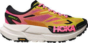 �z�J�I�l�I�l ���f�B�[�X �V���[�Y �X�j�[�J�[ HOKA Women's Mafate X Trail Running Shoes Yellow/Pink �s���N