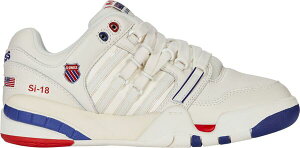 yz P[XCX fB[X Xj[J[ V[Y K-Swiss Women's SI-18 Premier Shoes Brilliant White/Classic Blue/Red