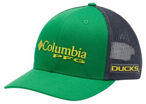 yz RrA fB[X Xq ANZT[ Columbia Men's Oregon Ducks Green PFG Mesh Fitted Hat