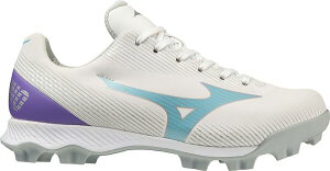 ~Ym fB[X V[Y Xj[J[ Mizuno Women's' Wave Finch LightRevo TPU Softball Cleats White/Blue zCg