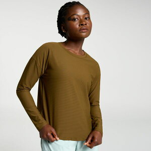 �L�����[ ���f�B�[�X �g�b�v�X T�V���c CALIA Women's Renew Drop Needle Long Sleeve Tee Darkhaki Olive �I���[�u