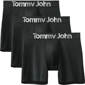トミージョン メンズ アンダーウェア ボクサーパンツ Tommy John Men's 360 Sport Micro Boxer Briefs - 3 Pack Black ブラック