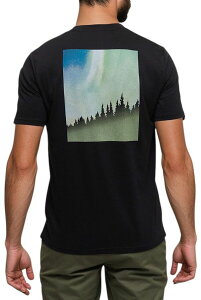 �e���c���[ �����Y �g�b�v�X T�V���c Tentree Men's Northern Aurora T-Shirt Meteorite Blk/Aurora Tree