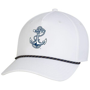 yz A_[A[}[ Y Xq ANZT[ Under Armour Adult Navy Midshipmen White Drive 5 Panel Rope Adjustable Hat